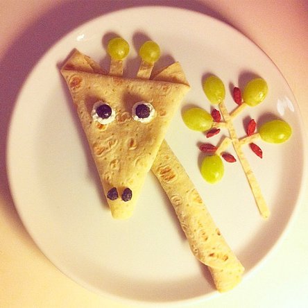 Foodart crepes girafe