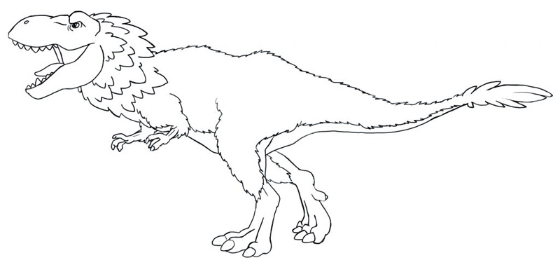 Coloriage dinosaure T-Rex